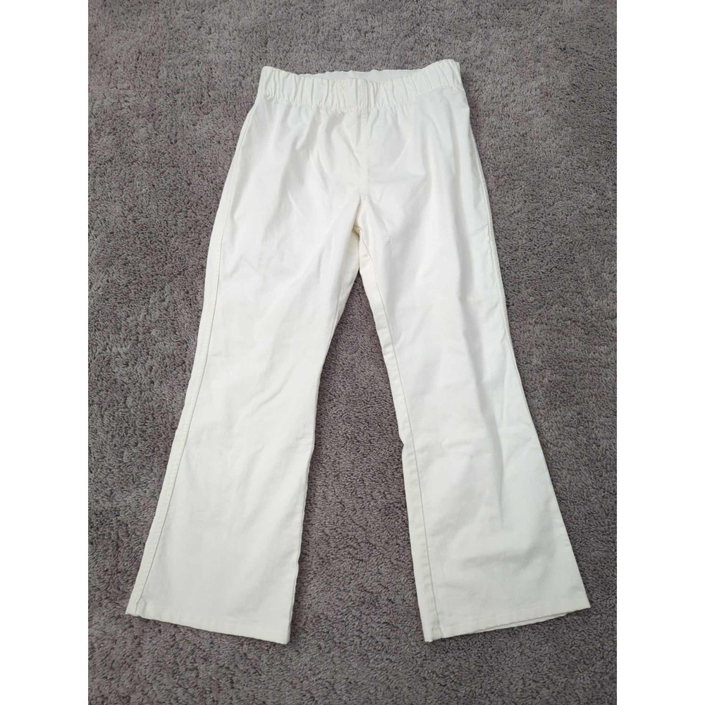Soft Surroundings Pants Womens M PETITES White Pull On High Rise Bootcut